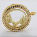 Fancy 22m gold alloy window eagle plates jewelry design for glass memory floating charms locket